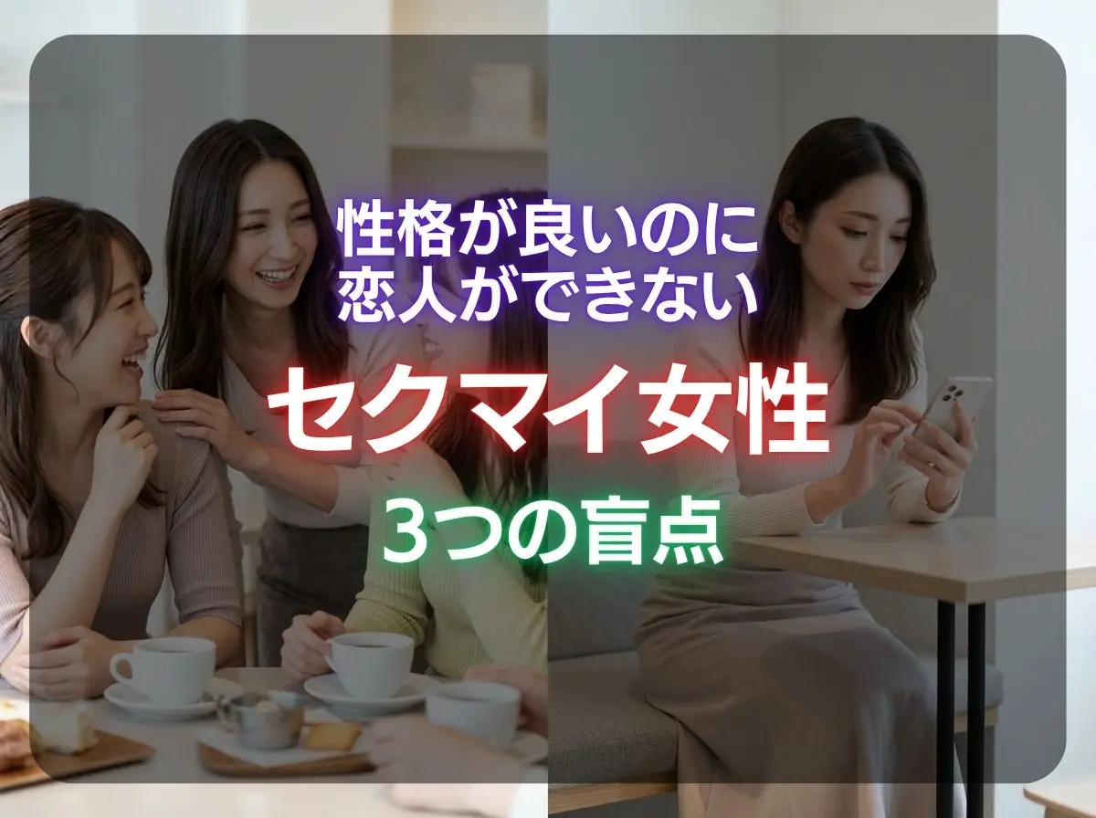 【徹底検証】「性格がいいのにフリー」なセクマイ女性が陥りがちな3つの盲点と、すぐ恋人ができる人の共通点
