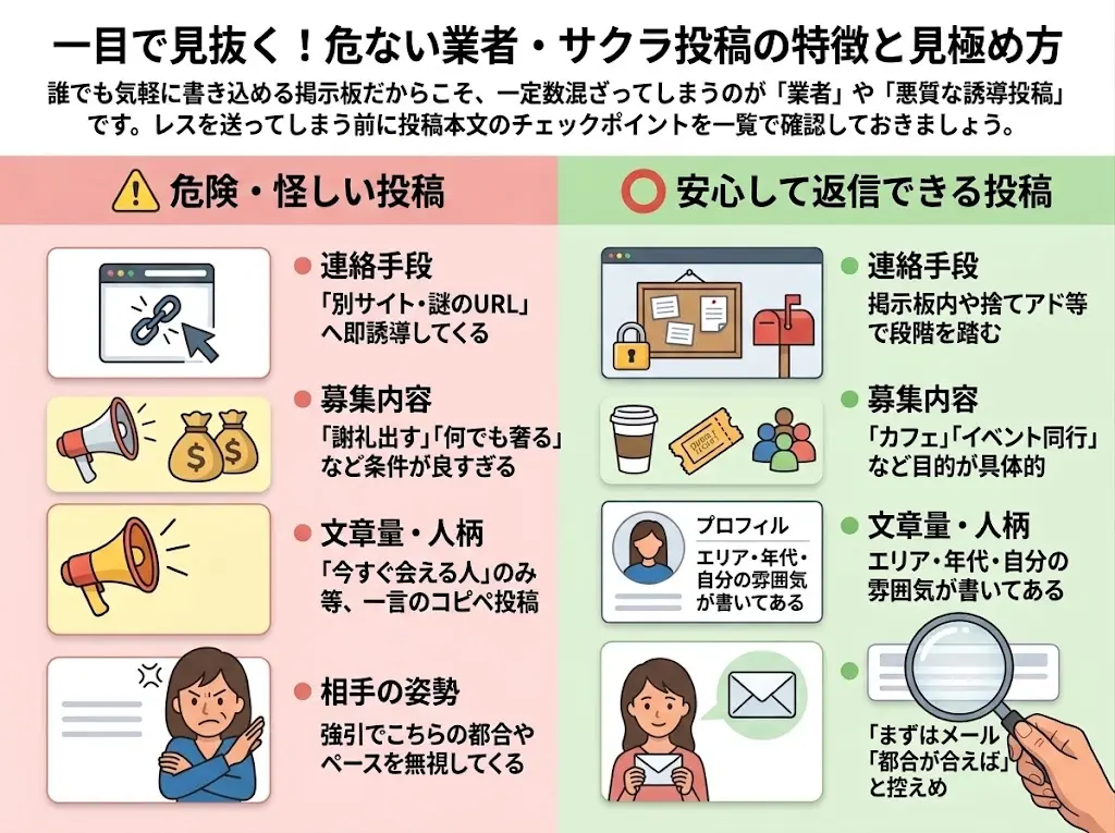 一目で見抜く！危ない業者・サクラ投稿の特徴と見極め方