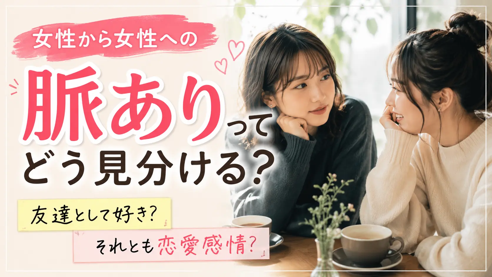 カフェで向かい合って楽しそうに話している成人女性2人