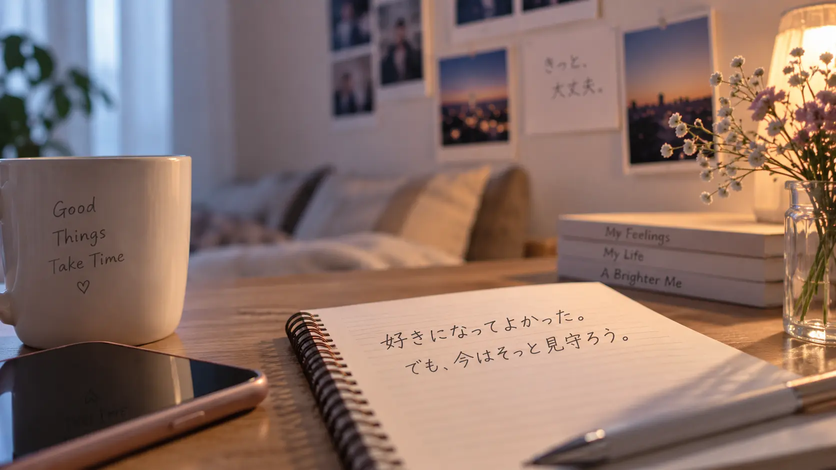 好きな気持ちを受け止めながら静かに見守ることを選ぶイメージ