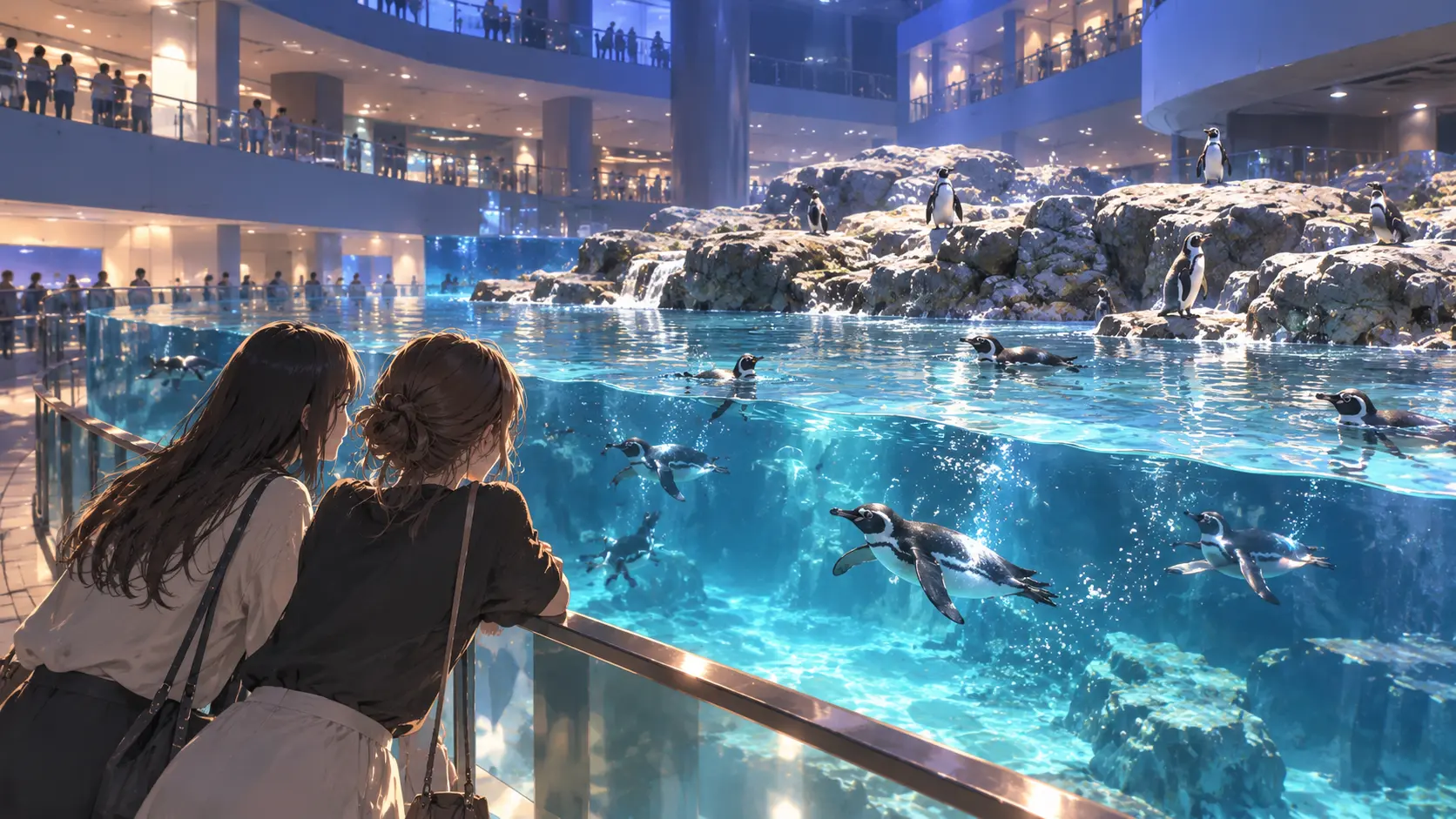 すみだ水族館をモチーフにしたオリジナルイラスト